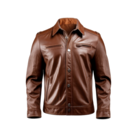 AI generated Man fashion leather dress isolated on transparent background generative ai png