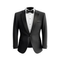 AI generated Tuxedo suit on transparent background generative ai png