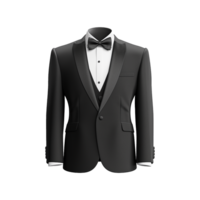 AI generated Tuxedo suit on transparent background generative ai png