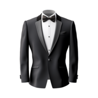 AI generated Tuxedo suit on transparent background generative ai png