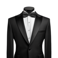 AI generated Tuxedo suit on transparent background generative ai png