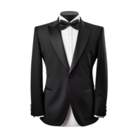 AI generated Tuxedo suit on transparent background generative ai png