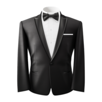 AI generated Tuxedo suit on transparent background generative ai png