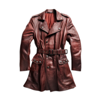 AI generated Man fashion leather dress isolated on transparent background generative ai png