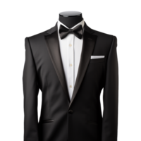 AI generated Tuxedo suit on transparent background generative ai png