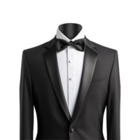 AI generated Tuxedo suit on transparent background generative ai png