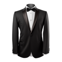 AI generated Tuxedo suit on transparent background generative ai png