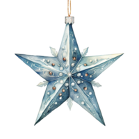 ai gerado Estrela decorações para Natal evento. aguarela estilo. ai gerado png