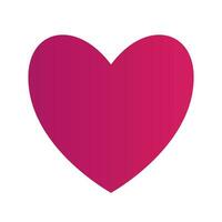 Pink heart, symbol of love. Illustration isolated on white background. vector