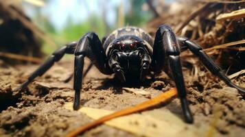 ai generado foto de trampilla araña en un suelo. generativo ai