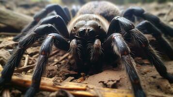 ai generado foto de trampilla araña en un suelo. generativo ai