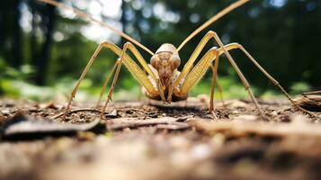 ai generado foto de palo insecto en un suelo. generativo ai