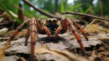 ai generado foto de araña en un suelo. generativo ai