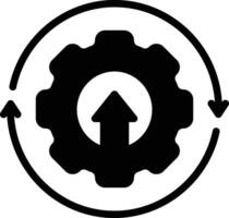 Solid icon for upgrade vector