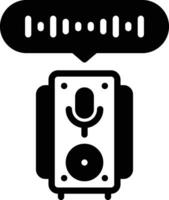 Solid icon for voices vector