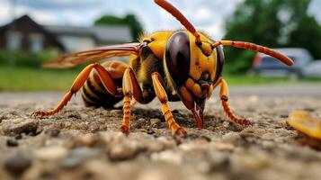 AI generated Photo of Hornet on a ground. Generative AI