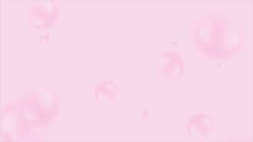 Pastel pink minimal bubbles abstract video animation