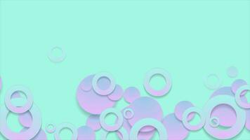 Geometric pink blue abstract circles video animation