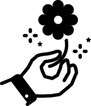 Solid icon for wish vector
