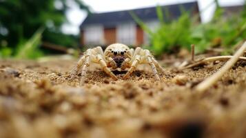 ai generado foto de cangrejo araña en un suelo. generativo ai