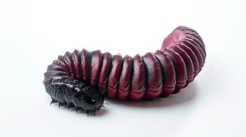 AI generated Photo of Velvet Worm isolated on white background. Generative AI