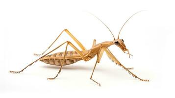 AI generated Photo of Stick Insect isolated on white background. Generative AI