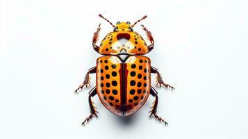 AI generated Photo of Tortoise Beetle isolated on white background. Generative AI