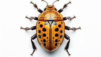 AI generated Photo of Tortoise Beetle isolated on white background. Generative AI