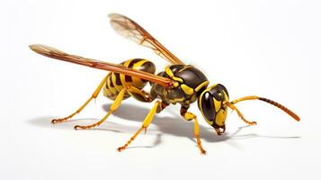 AI generated Photo of Paper Wasp isolated on white background. Generative AI