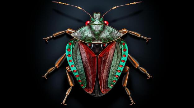 AI generated Photo of Shield Bug isolated on white background. Generative AI