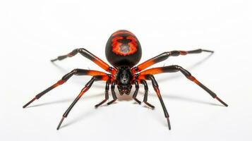 AI generated Photo of Redback Spider isolated on white background. Generative AI