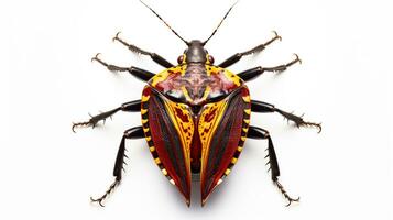 AI generated Photo of Shield Bug isolated on white background. Generative AI