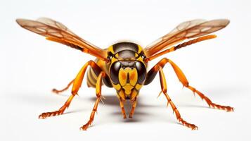 AI generated Photo of Paper Wasp isolated on white background. Generative AI