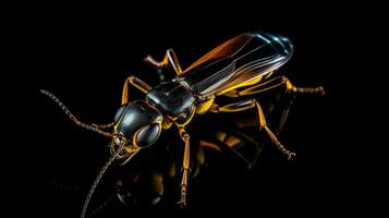 AI generated Photo of Rove Beetle isolated on white background. Generative AI