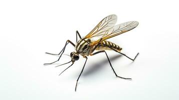 AI generated Photo of Mosquito Hawk isolated on white background. Generative AI