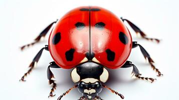 AI generated Photo of Ladybird Beetle isolated on white background. Generative AI