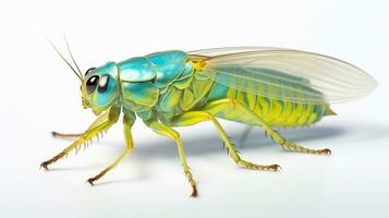 AI generated Photo of Leafhopper isolated on white background. Generative AI