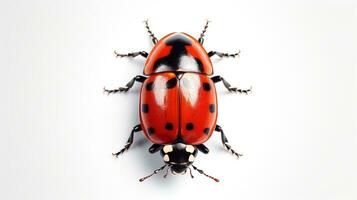 AI generated Photo of Ladybird Beetle isolated on white background. Generative AI