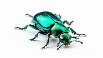 AI generated Photo of Japanese Beetle isolated on white background. Generative AI