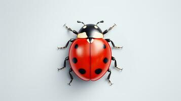 AI generated Photo of Ladybug isolated on white background. Generative AI