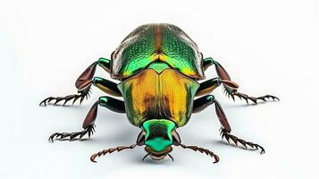 AI generated Photo of June Bug isolated on white background. Generative AI