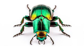 AI generated Photo of June Bug isolated on white background. Generative AI