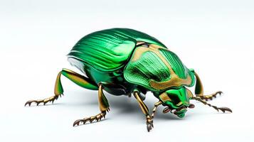 AI generated Photo of June Bug isolated on white background. Generative AI