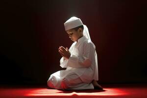 AI generated A Young Child in Prayer photo