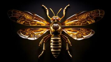 AI generated Photo of Hornet isolated on white background. Generative AI