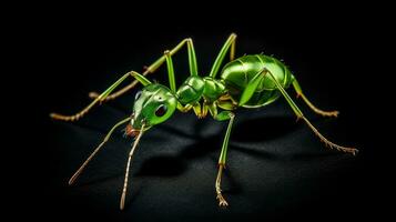 AI generated Photo of Green Ant isolated on white background. Generative AI