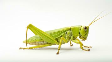 ai generado foto de saltamontes aislado en blanco antecedentes. generativo ai