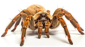 AI generated Photo of Goliath Bird-Eating Spider isolated on white background. Generative AI