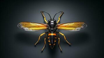 AI generated Photo of Firefly isolated on white background. Generative AI