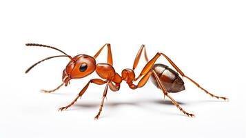 AI generated Photo of Fire Ant isolated on white background. Generative AI